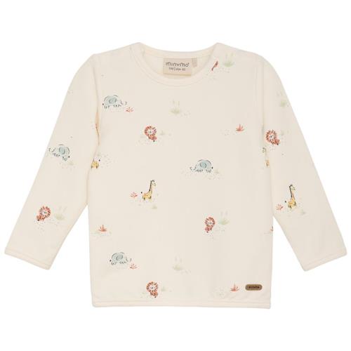 Minymo Mønstret Sweatshirt Eggnog |  | 56 cm