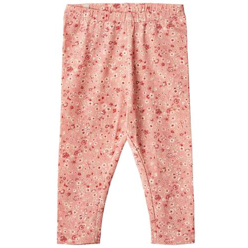 Se Wheat Jules Mønstrete Leggings Rosette Flowers | Lyserød | 68 cm ved Babyshop