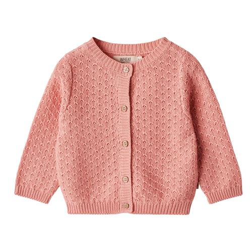 Wheat Magnella Cardigan Rosette | Lyserød | 74 cm