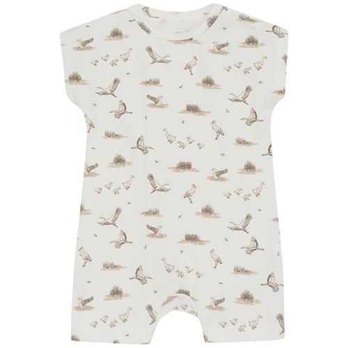 Se Fixoni GOTS Mønstret Romper Coconut Milk |  | 62 cm ved Babyshop