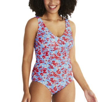 Abecita Sorrento Kanters Swimsuit Blå Mønster B/C 42 Dame