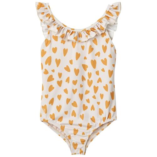 Liewood Kallie Mønstret Badedragt Hearts/Sandy 116 cm  Creme  116 cm  kvinde