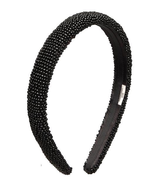 Se Becksöndergaard Solid Slim Beaded Hairbrace Becksöndergaard Black ved Booztlet