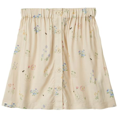 Se Liewood Rosita Mønstret Nederdel Flora/Sandy | Beige | 110 cm ved Babyshop