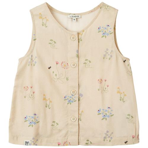 Se Liewood Rosanna Mønstret Top Flora/Sandy | Beige | 110 cm ved Babyshop