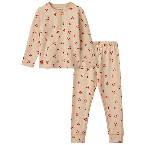 Se Liewood Wilhelm Pyjamas Cherries/Apple Blossom | Lyserød | 92 cm ved Babyshop