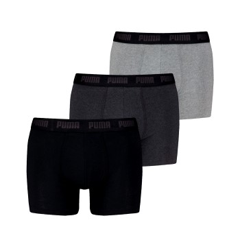 Puma 3P Men Everyday Boxer Sort/Grå bomuld Large Herre