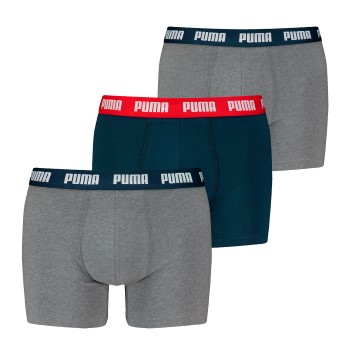 Puma 3P Men Everyday Boxer Grå/Blå bomuld Large Herre