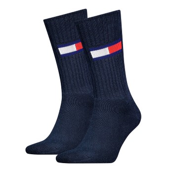 Tommy Hilfiger Legwear Tommy Men Uni TJ Flag Socks Strømper 2P Marineblå Str 39/42 Herre