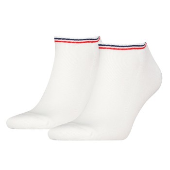 Tommy Hilfiger Legwear Tommy Men Uni TJ Iconic Sneaker Sock Strømper 2P Hvid bomuld Str 39/42