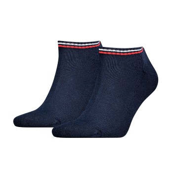 Tommy Hilfiger Legwear Tommy Men Uni TJ Iconic Sneaker Sock Strømper 2P Marineblå bomuld Str 39/42