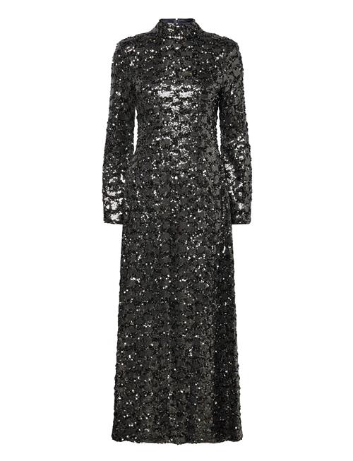 Malina Rose Flared Sleeve Sequin Maxi Dress Malina Black