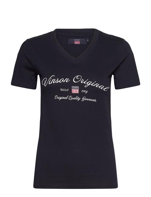 Se VINSON Vin T-Shirt Malou Women VINSON Navy ved Booztlet