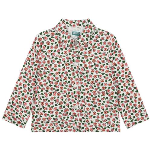 Kenzo Blomstret Cowboyjakke Elfenben 2 Y  Creme  2 år  kvinde
