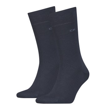 Calvin Klein Legwear Calvin Klein Strømper 2P Carter Casual Flat Knit Sock Marineblå Str 43/46 Herre