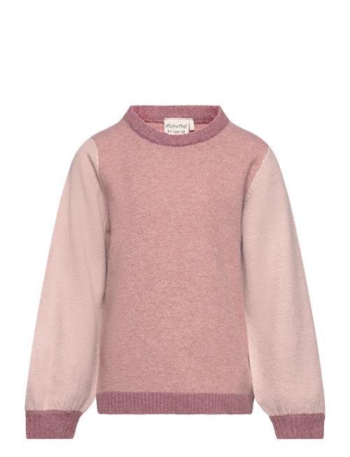 Se Minymo Pullover Ls Knit Minymo Pink ved Booztlet