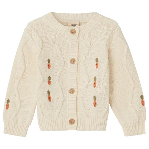 Buddy & Hope Alex Cardigan Med Guleroder Beige | Beige | 98/104 cm