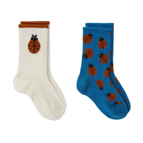 Kuling 2-pak GOTS Korfu Strømper Ladybug 20-23 EU  Hvid  20-23 EU  Unisex