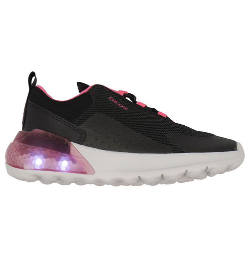 Geox Geox Sko m. Lys - Activart - Black/Fluo Fuchsia