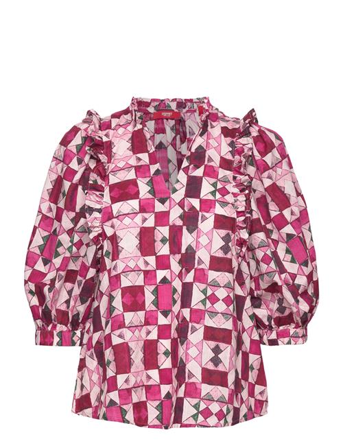 Esprit Casual Women Blouses Woven 3/4 Sleeve Esprit Casual Pink