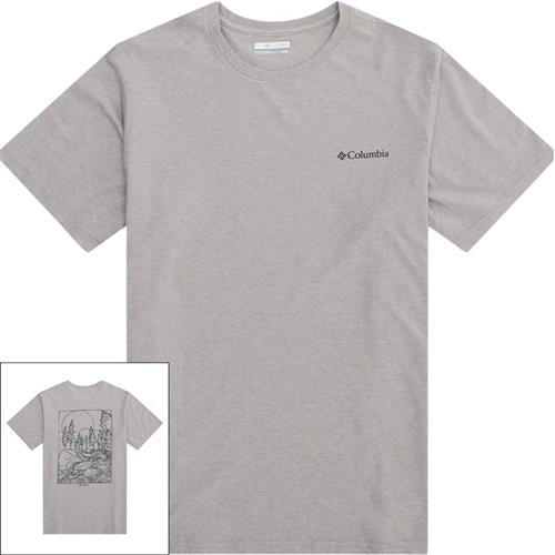 Se Columbia Rockaway River Back Graphic Ss Tee Grå ved Quint