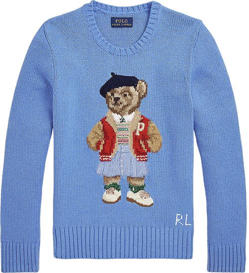 Polo Ralph Lauren Polo Ralph Lauren Bluse - Strik - Harbor Island Blue m. Bamse