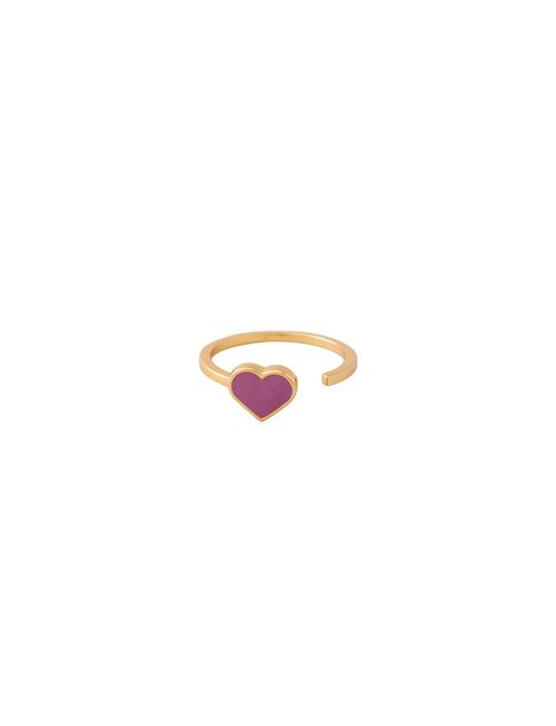 Design Letters Enamel Heart Ring Gold Design Letters Purple