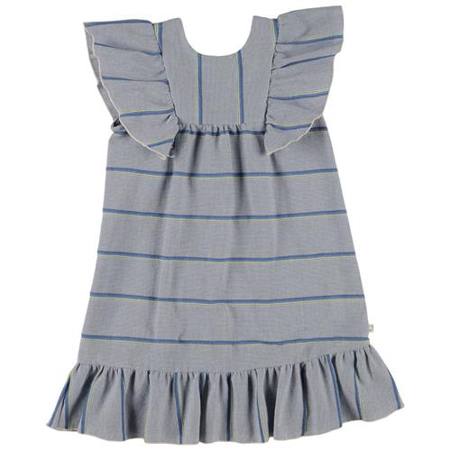 My Little Cozmo Frida Stribet Kjole Denim Blå 6 Y  Blå  6 år  kvinde