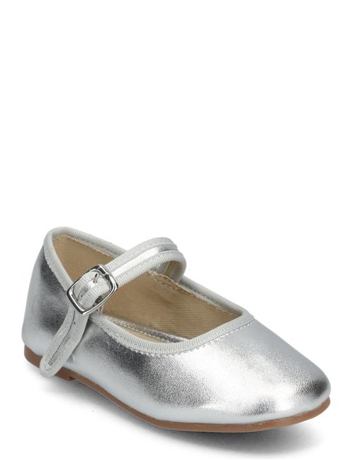 Mango Metallic Ballet Flats Mango Silver