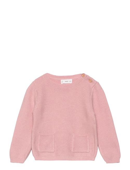 Knit Pockets Sweater Mango Pink