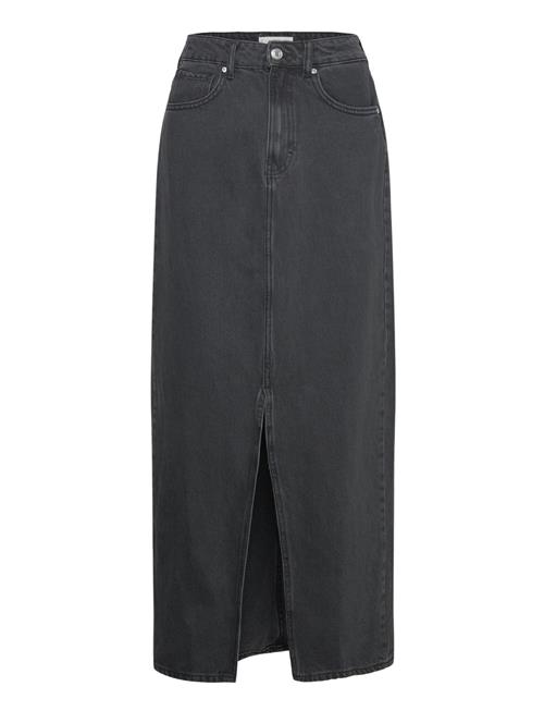 Mango Slit Denim Skirt Mango Black