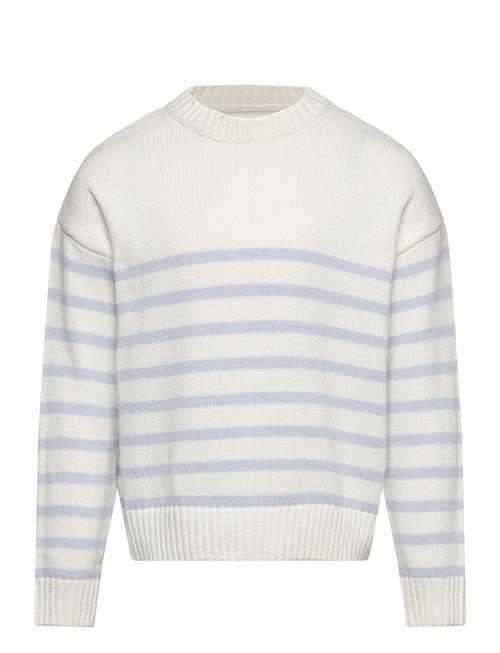 Se Mango Striped Cotton-Blend Sweater Mango Patterned ved Booztlet