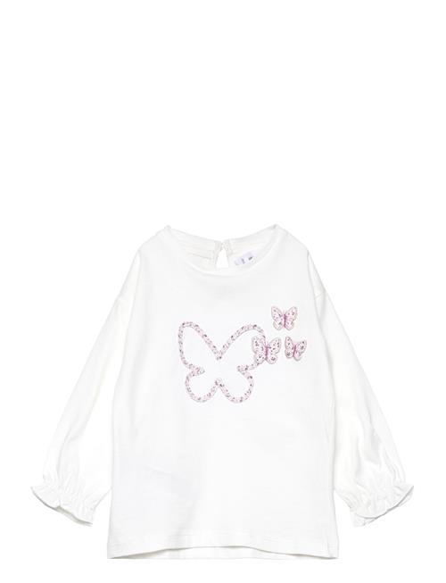 Mango Embroidered Butterflies T-Shirt Mango White