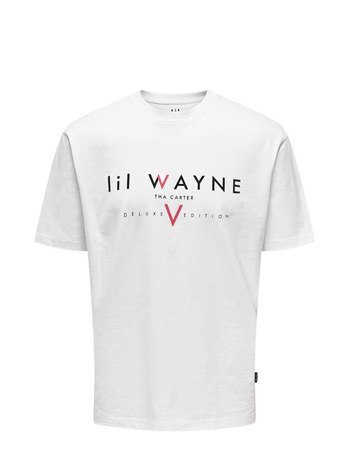 Se ONLY & SONS Onslilwayne Life Rlx Ss Tee ONLY & SONS White ved Booztlet