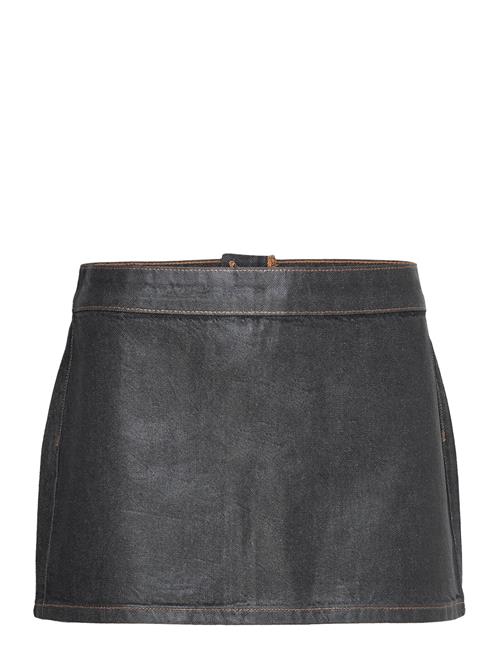 Mango Low-Rise Foil Mini-Skirt Mango Grey