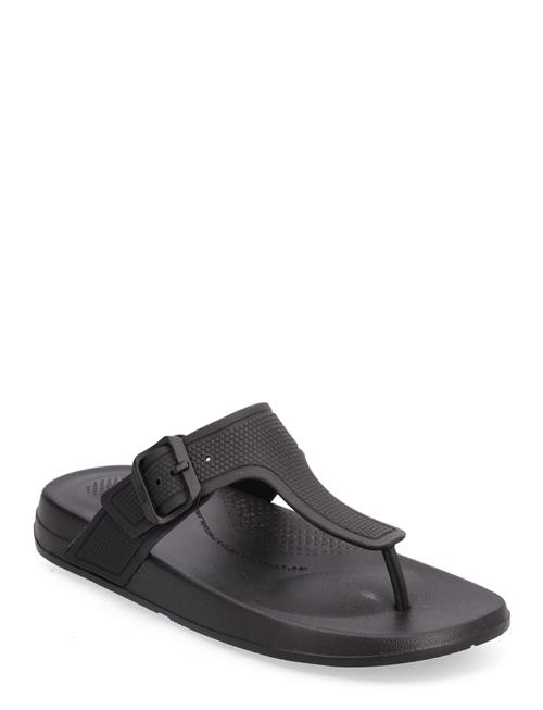 Se FitFlop Iqushion Adjustable Buckle Flip-Flops FitFlop Black ved Booztlet