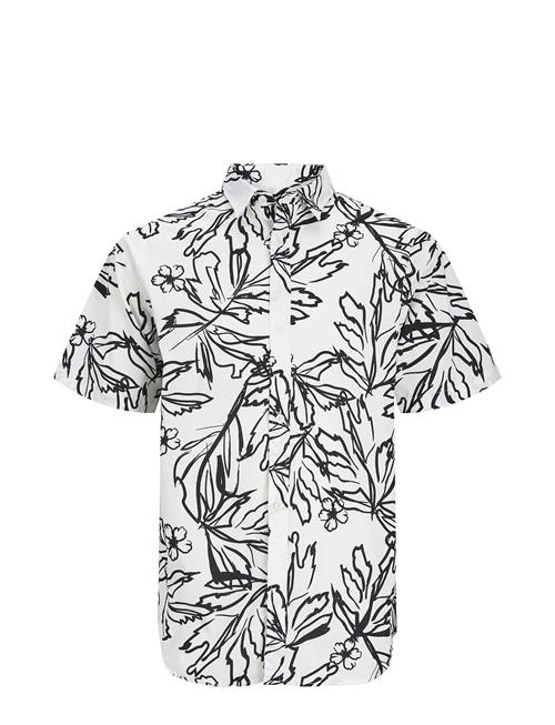 Jack & Jones Jorlafayette Aop Shirt Ss Ln Jack & J S White