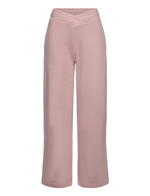 Se LMTD Nlfhopal Lw Wide Uneven Sweat Pant LMTD Pink ved Booztlet