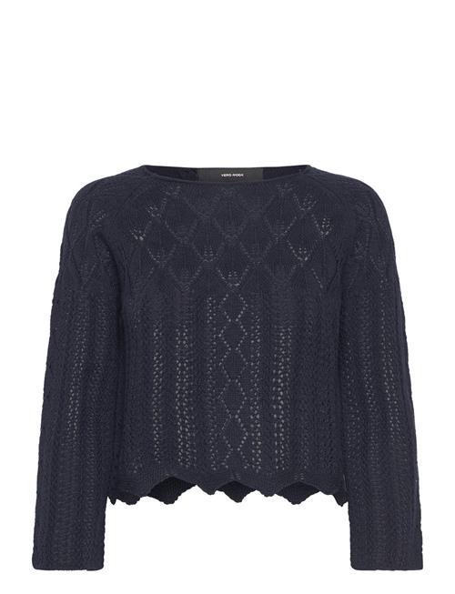 Se Vero Moda Vmginger 3/4 Boatneck Pullover Ga Noos Vero Moda Navy ved Booztlet