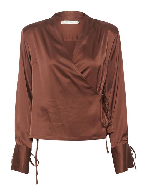 Gestuz Walerygz Wrap Blouse Gestuz Brown