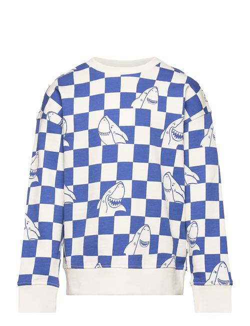 Se Tom Tailor Over Artwork Sweatshirt Tom Tailor Blue ved Booztlet