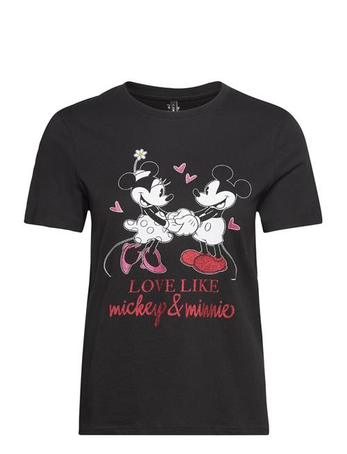 Se ONLY Onlmickey Life Reg S/S Valentine Top Jrs ONLY Black ved Booztlet