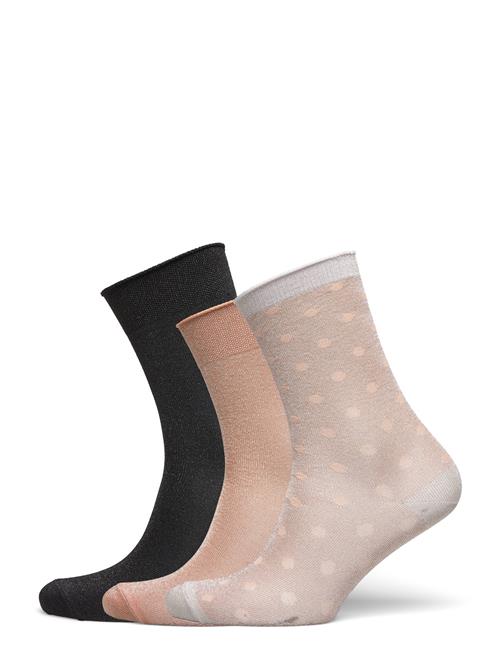 mp Denmark Glitter Socks 3-Pack Mp Denmark Black