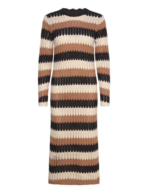 Object Objwasi L/S O-Neck Knit Dress 131 Object Brown