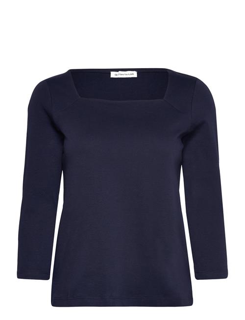 Se Tom Tailor T-Shirt Carré Neck Tom Tailor Navy ved Booztlet