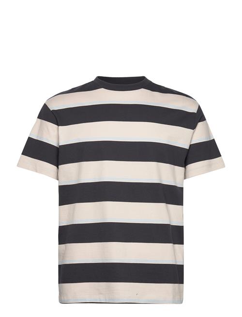 Se Tom Tailor Relaxed Striped T-Shirt Tom Tailor Beige ved Booztlet