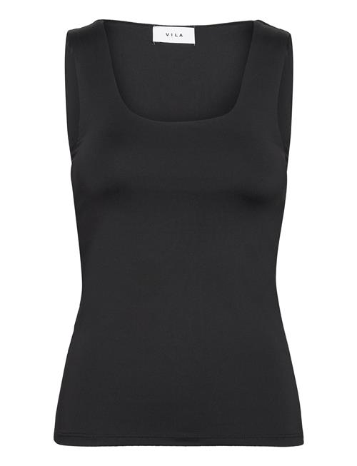 Se Vila Vikenza U-Neck S/L Tank Top - Noos Vila Black ved Booztlet