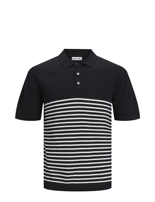 Se Jack & Jones Jjeemil Knit Polo S/S Sn Jack & J S Black ved Booztlet