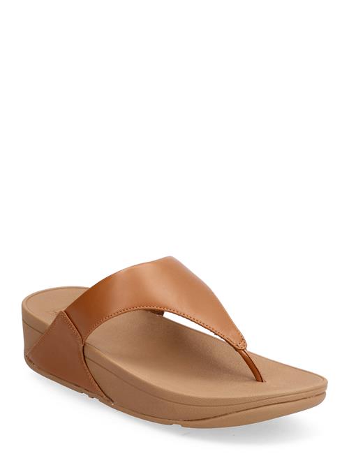 Se FitFlop Lulu Leather Toepost FitFlop Brown ved Booztlet