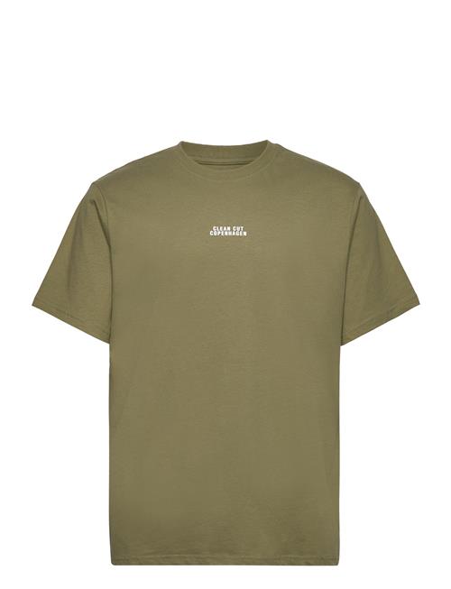 Se Clean Cut Copenhagen Cohen Brushed Tee Ss Clean Cut Copenhagen Green ved Booztlet